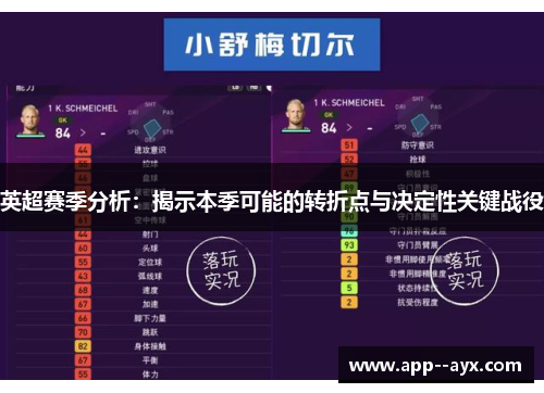 英超赛季分析：揭示本季可能的转折点与决定性关键战役