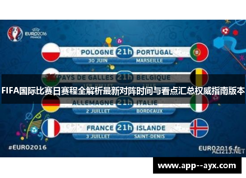 FIFA国际比赛日赛程全解析最新对阵时间与看点汇总权威指南版本